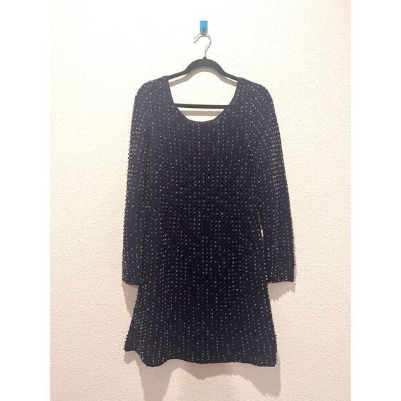 NEW Doen solandis hand knit mini dress Navy Large - Picture 8 of 8